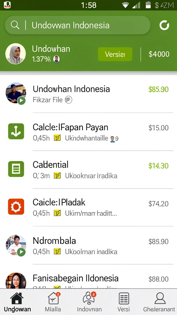 7777w - Tampilan awal game dengan karakter utama yang menarik.